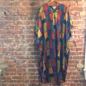 Boho Orange, Blue, and Green Winlar Caftan